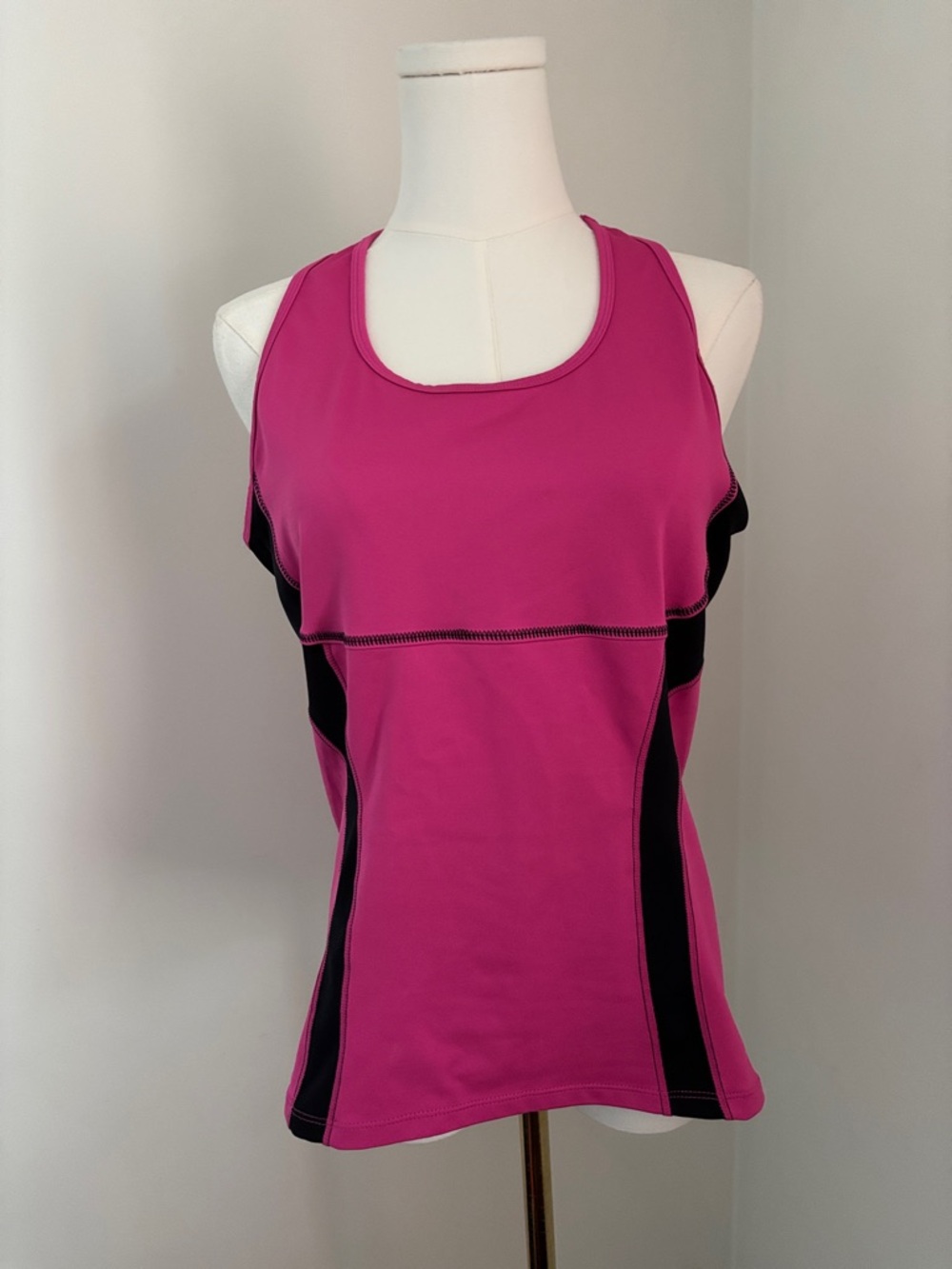 SkirtSports Magenta Performance Tank with Black Side Panels